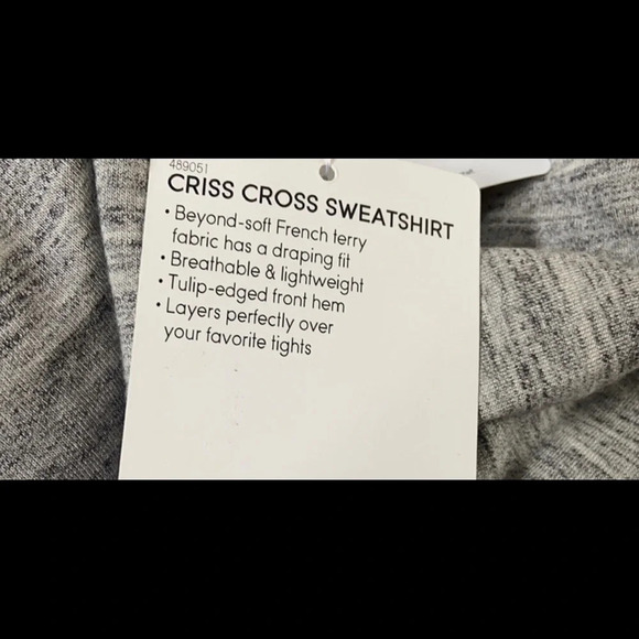 Athleta Criss Cross Sweatshirt, like new, black, size small - Picture 9 of 9
